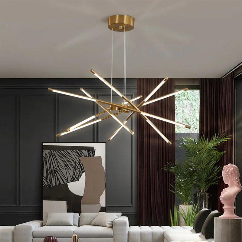 Modern Geometric LED Chandelier