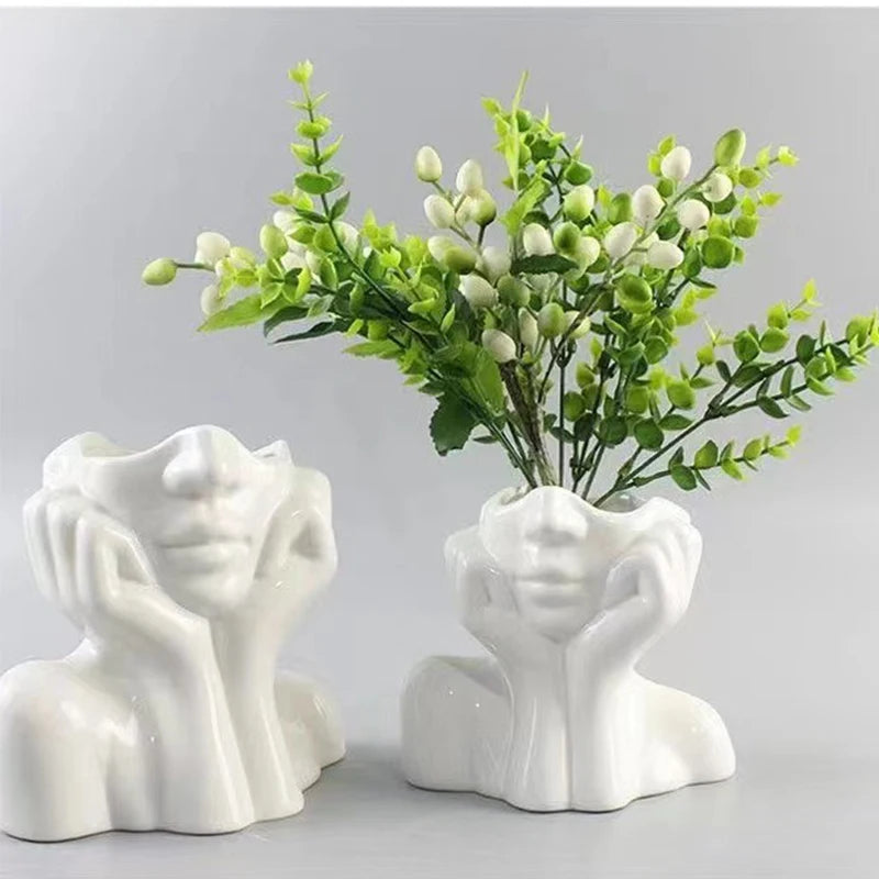 Modern Female Head Vase